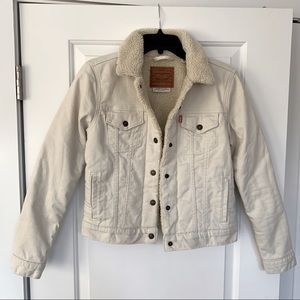 Levi’s Ecru Sherpa Trucker